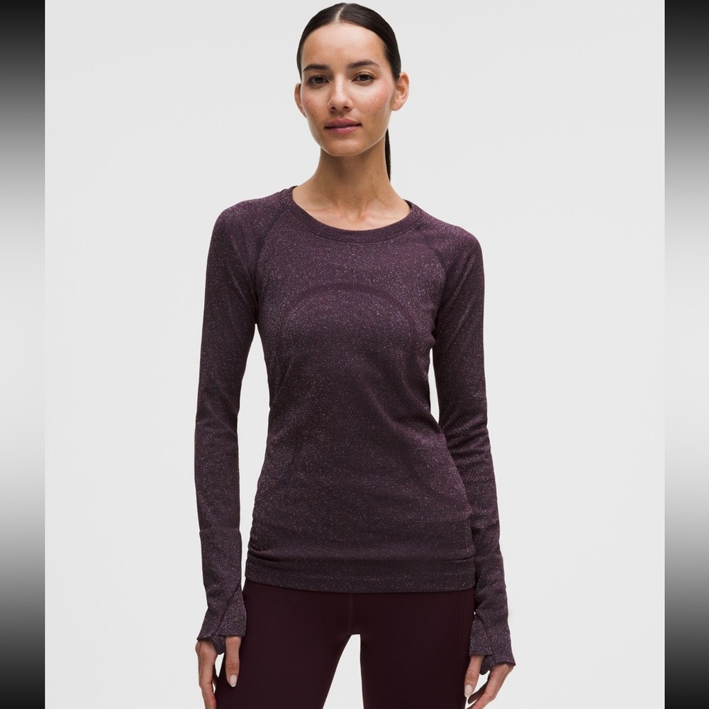 LULULEMON SWIFTLY TECH LONG-SLEEVE SHIRT 2.0 HIP LENGTH SPARKLE NWT